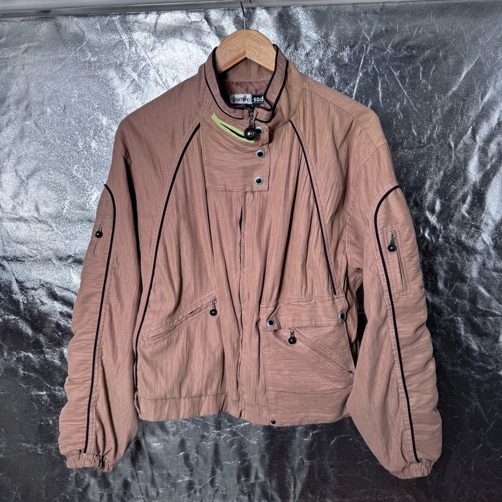 jamie sadock tan utility jacket with lots of pockets! Style 32504 size large